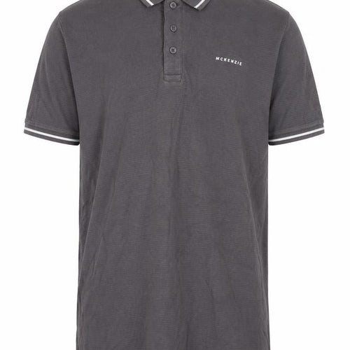 McKenzie Men's Grey Polo Shirt - Size L, Short Sleeve