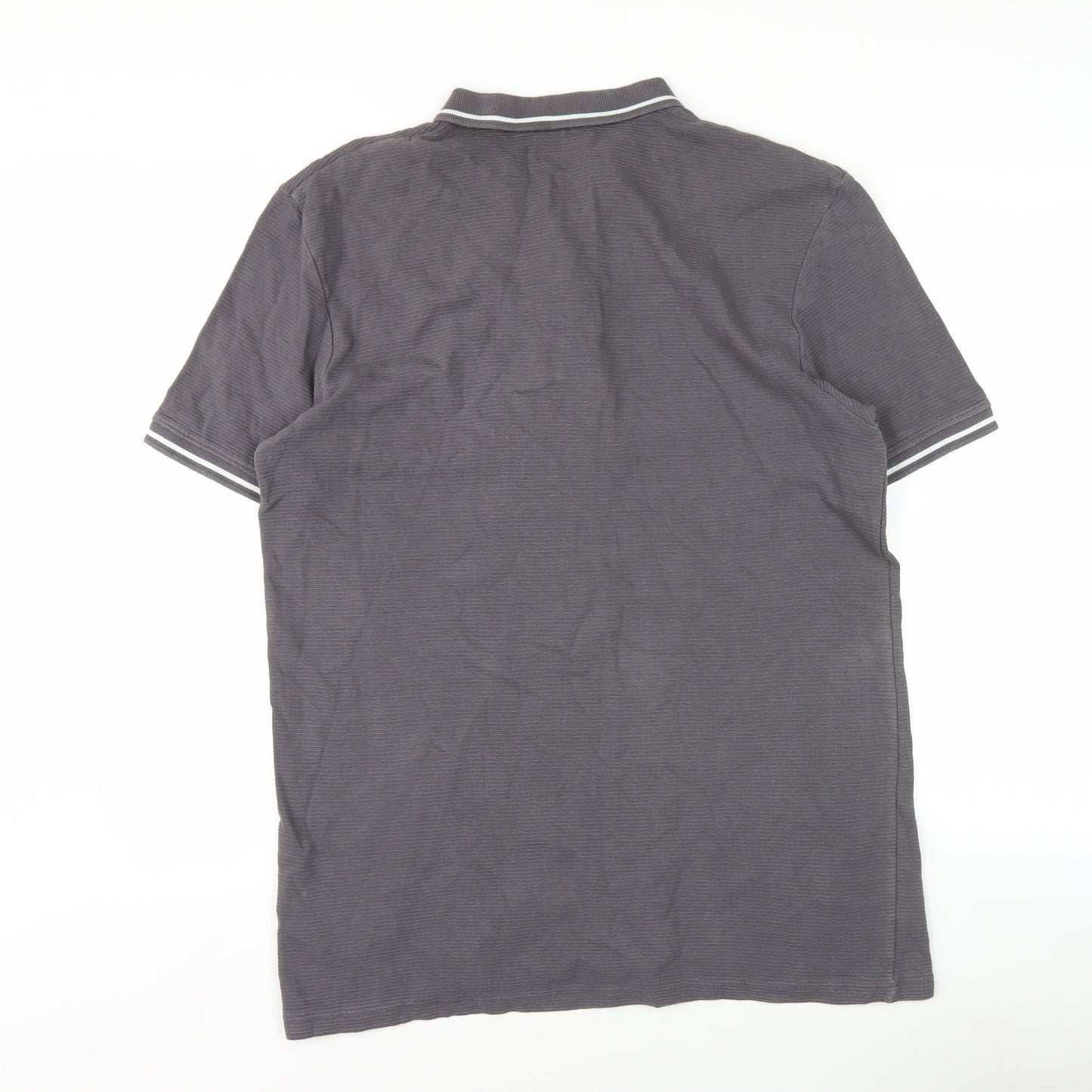 McKenzie Men's Grey Polo Shirt - Size L, Short Sleeve