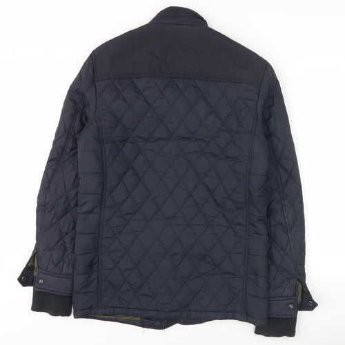 Burton Men Blue Quilted Jacket S Size Casual
