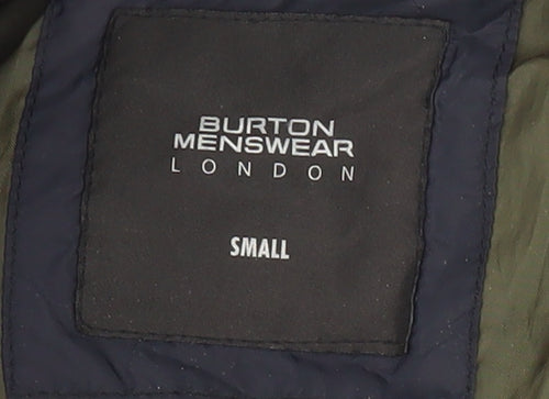 Burton Men Blue Quilted Jacket S Size Casual