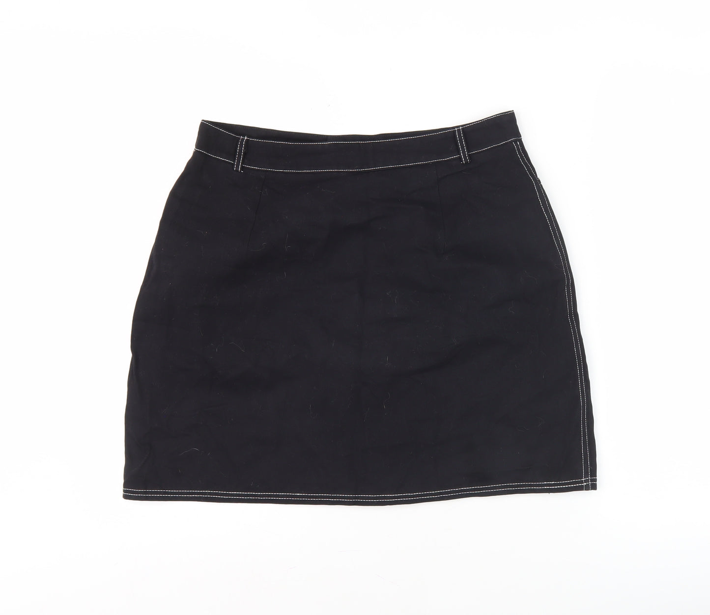 Romwe Women's Black L Pencil Skirt with Pockets