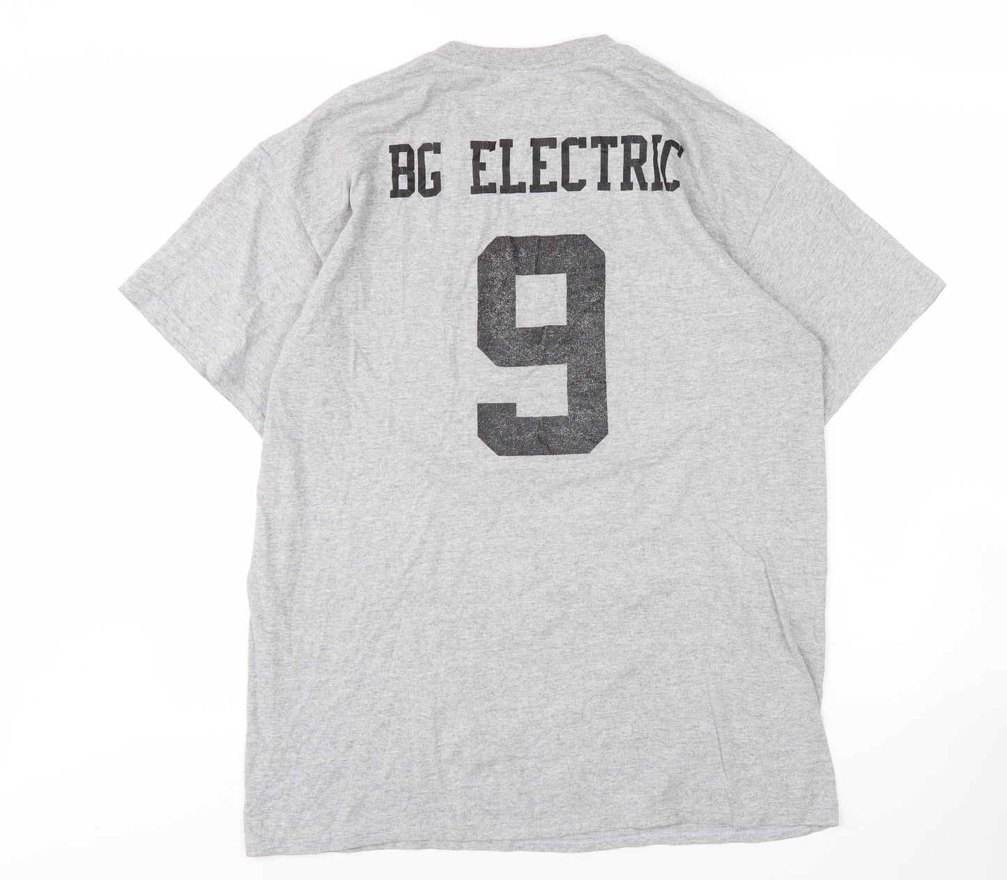 Gildan Men's Grey Sports Graphic Print T-Shirt L