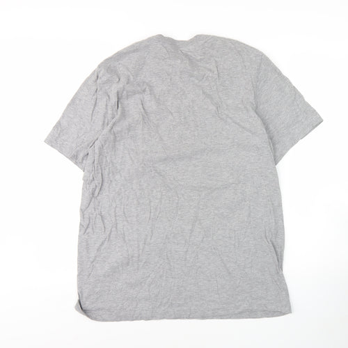 Nike Men's Grey T-Shirt Size L with Logo
