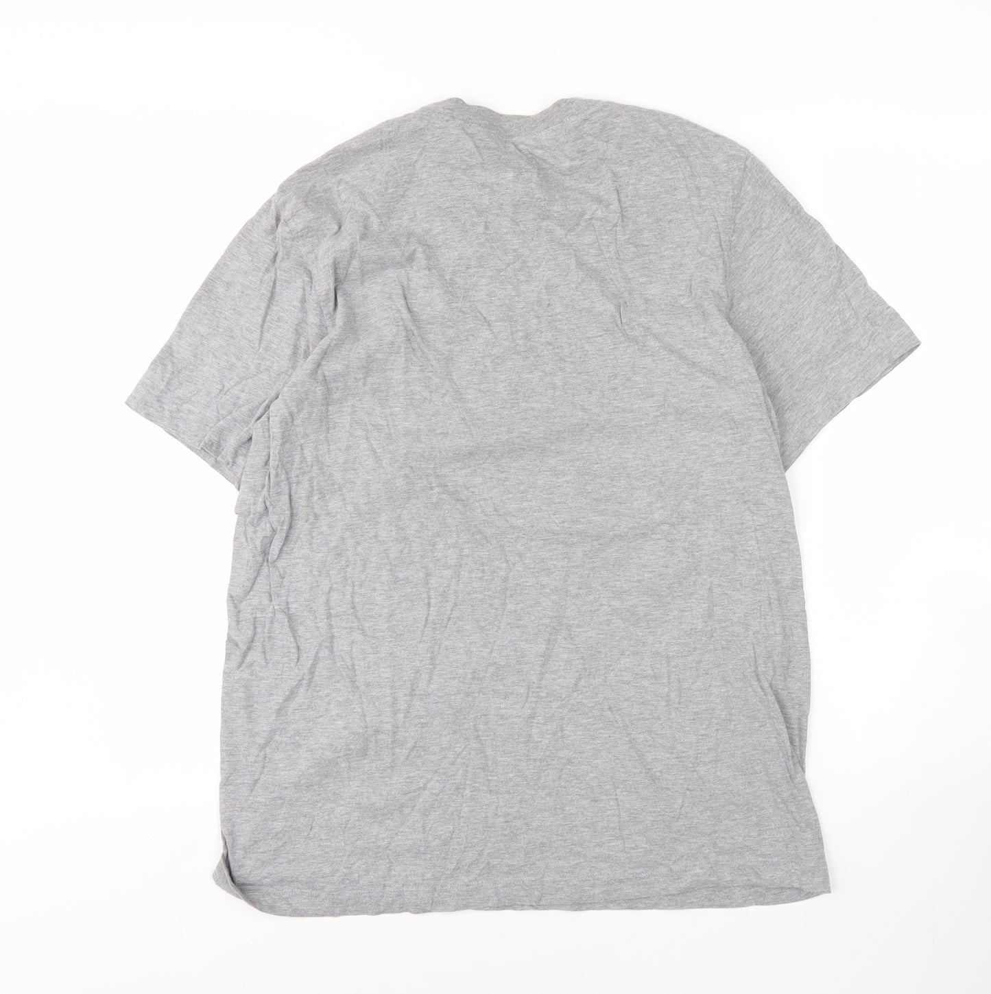 Nike Men's Grey T-Shirt Size L with Logo