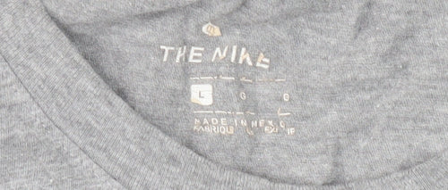 Nike Men's Grey T-Shirt Size L with Logo