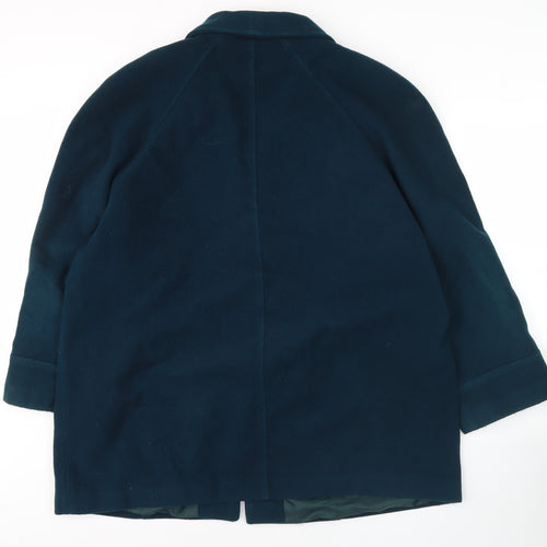 Bon Marche Women's Blue Wool Overcoat Size 20