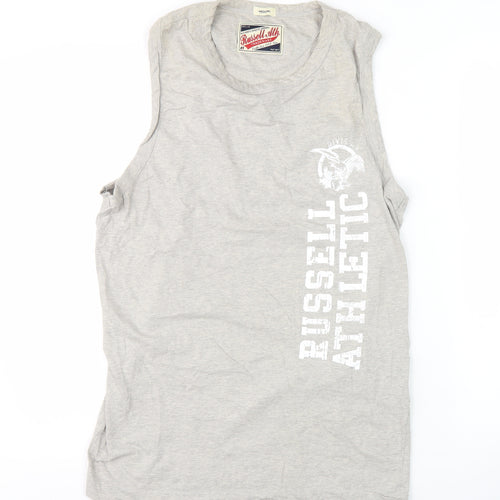 Russell Athletic Men's Grey Sleeveless Top - Medium