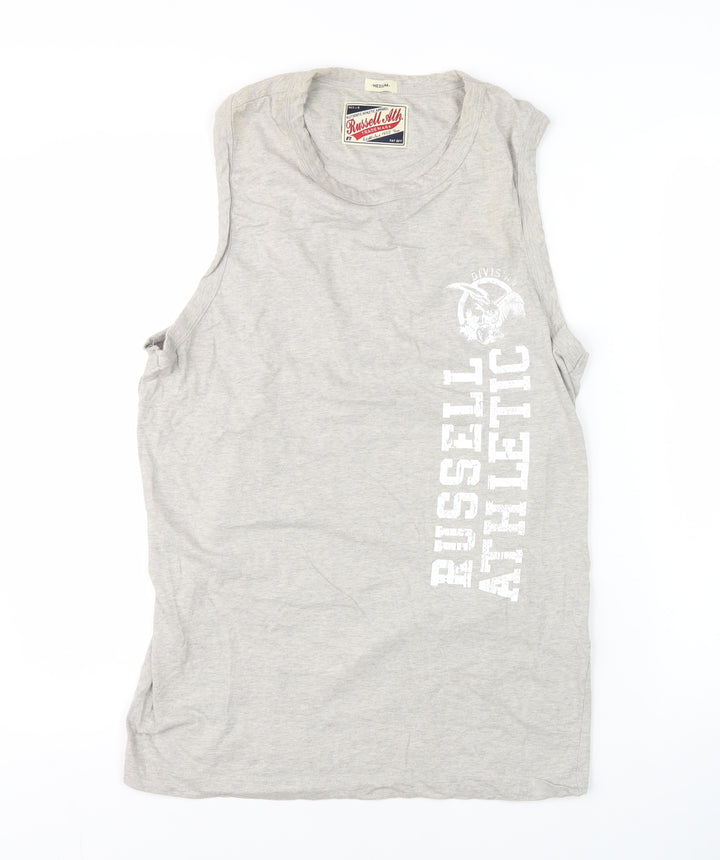Russell Athletic Men's Grey Sleeveless Top - Medium