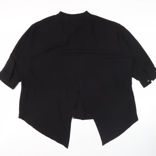Apricot Women's Black 3/4 Sleeve High Neck Top