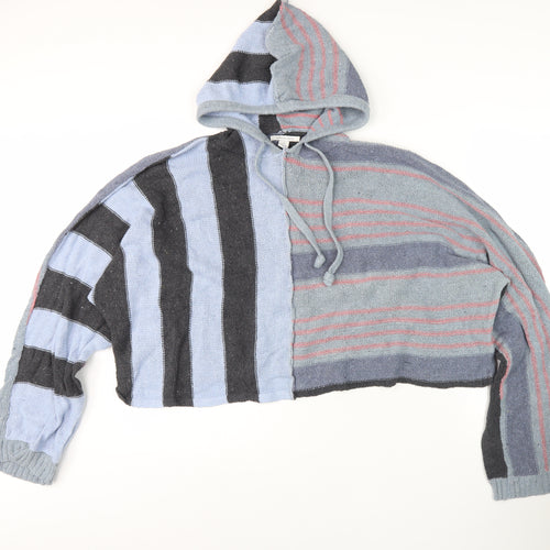 American Eagle Women's Multicoloured Hooded Jumper L