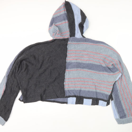 American Eagle Women's Multicoloured Hooded Jumper L
