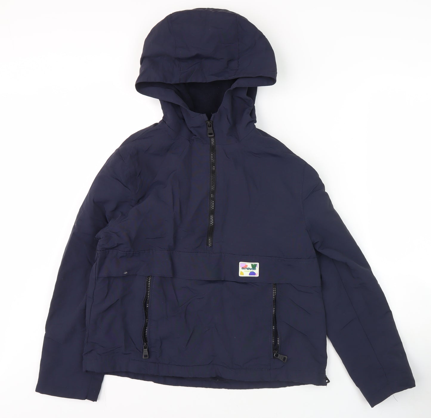 Zara Girls Blue Anorak Jacket, 13-14 Years, Hooded, Lined