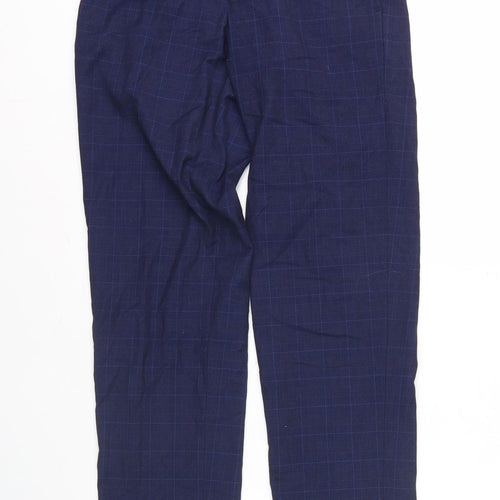 Ben Sherman Men's Blue Check Trousers 30R