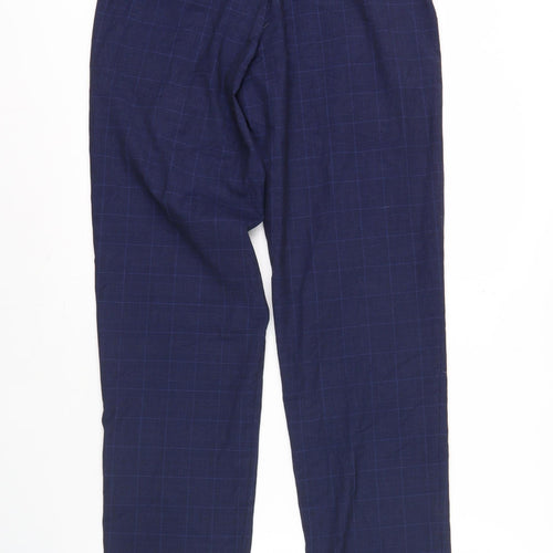 Ben Sherman Men's Blue Check Trousers 30R