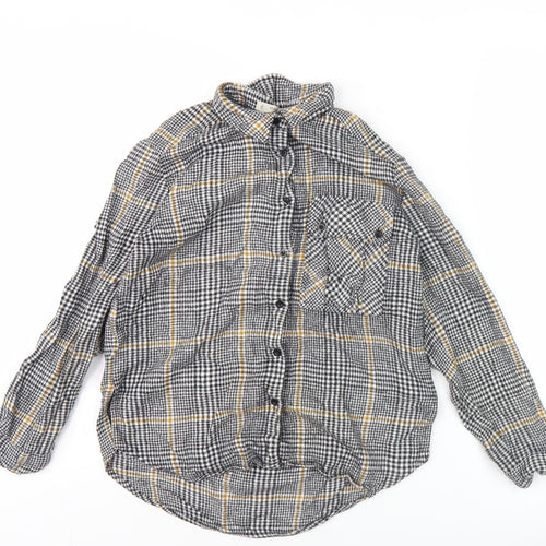 Mango Women's Multicoloured Check Button-Up Shirt S