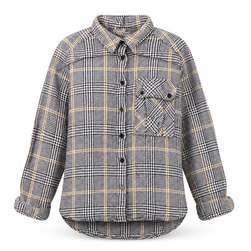 Mango Women's Multicoloured Check Button-Up Shirt S