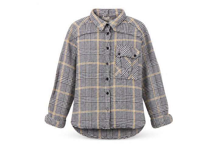 Mango Women's Multicoloured Check Button-Up Shirt S