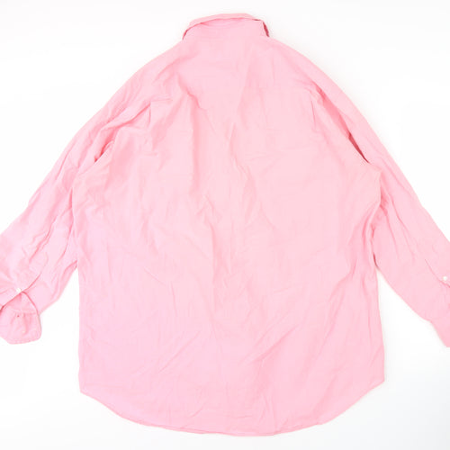 Nautica Men's Pink Long Sleeve Cotton Shirt Size 17