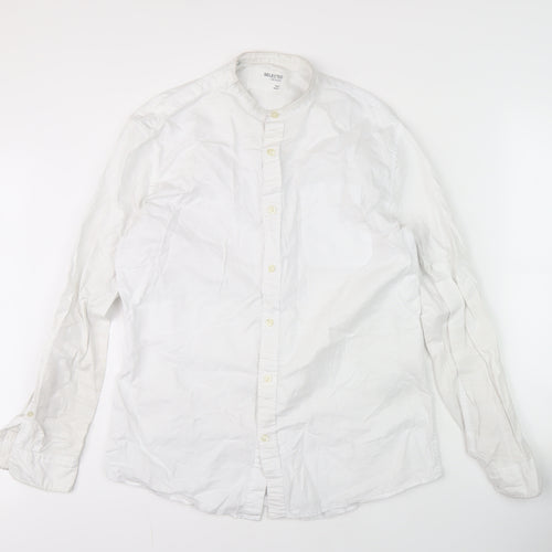 Selected Homme Men's White Regular Fit Shirt, Size 16.5