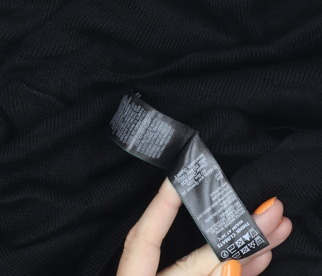 Marks and Spencer Women's Black Knit Top, Size 10