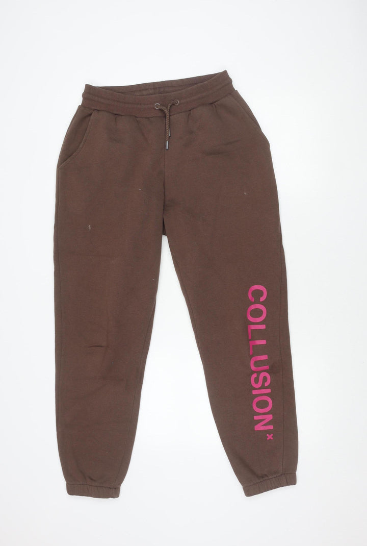 Collusion Women's Brown Jogger Trousers - Size S