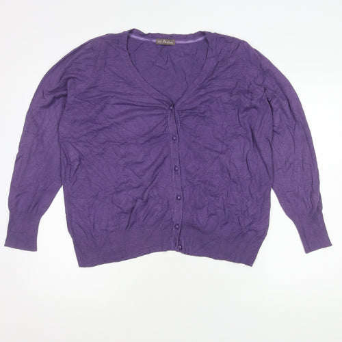 Marks and Spencer Women's Purple Cardigan, Size 22