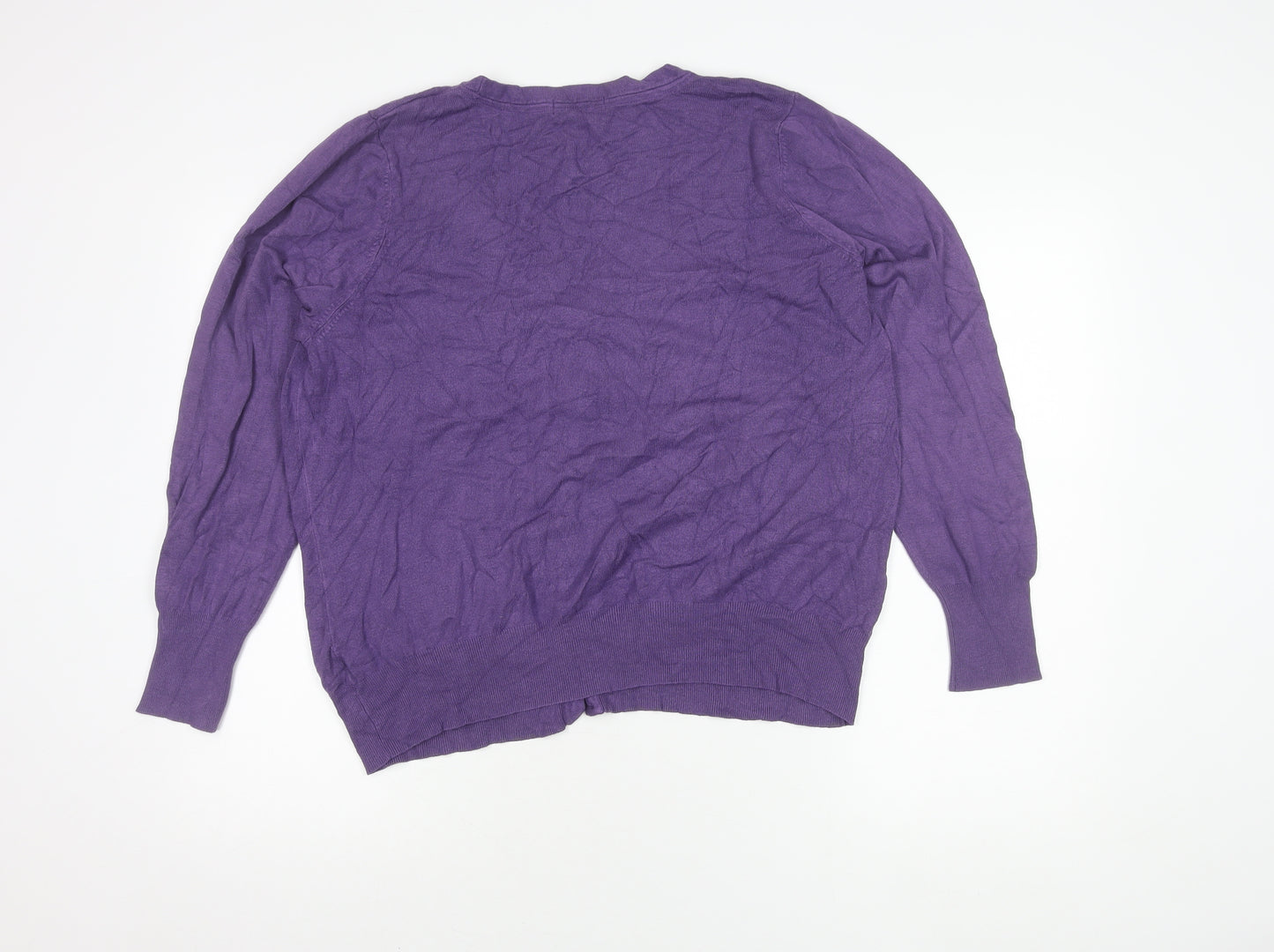 Marks and Spencer Women's Purple Cardigan, Size 22