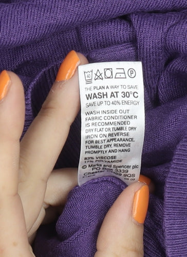 Marks and Spencer Women's Purple Cardigan, Size 22