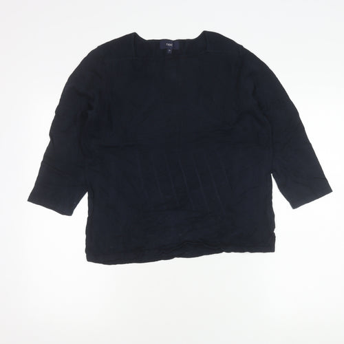 Next Women's Blue 3/4 Sleeve Knit Top Size 14