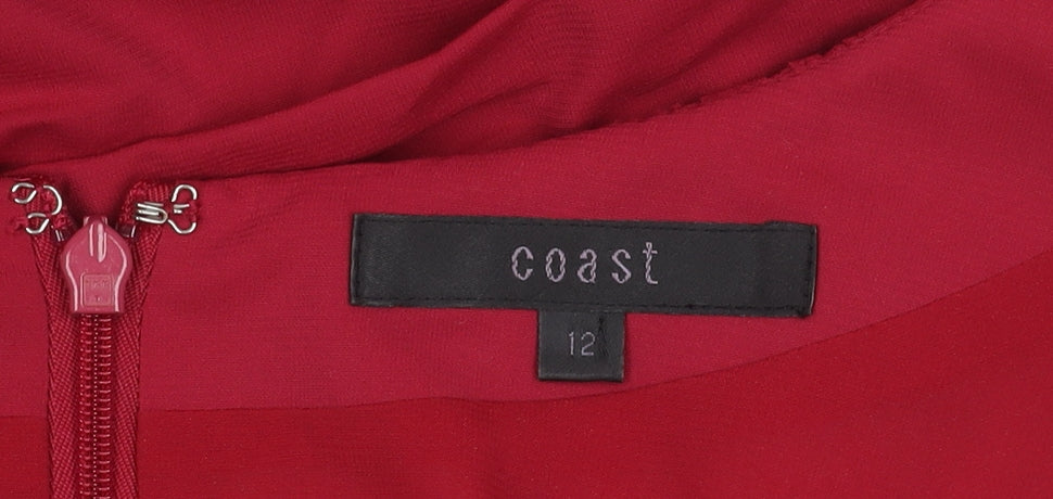Coast Women's Red Sheath Dress, Size 12