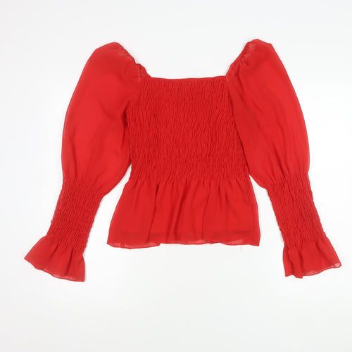 Quiz Women's Red Long Sleeve Top Size 12