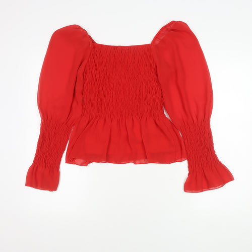 Quiz Women's Red Long Sleeve Top Size 12