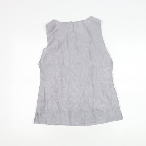 Jacques Vert Women's Grey Sleeveless Blouse Size 10