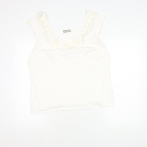 Marks and Spencer Women's White Tank Top, Size 22