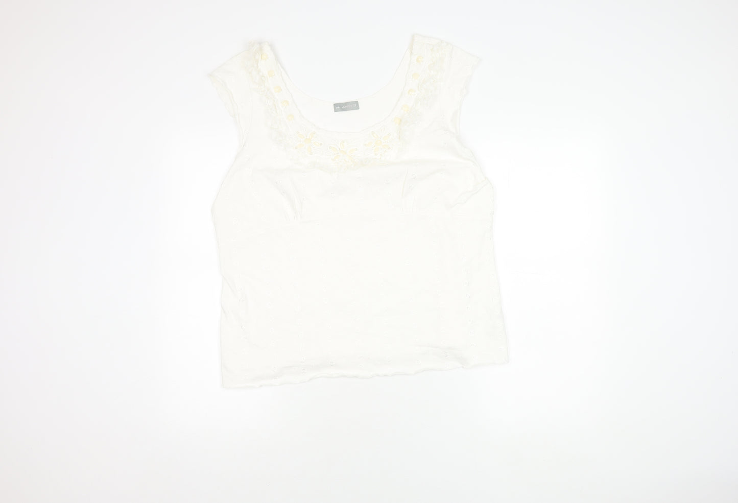 Marks and Spencer Women's White Tank Top, Size 22