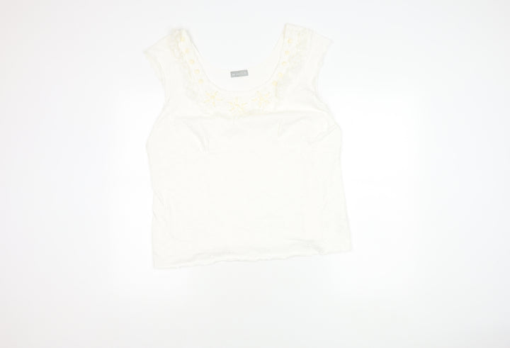 Marks and Spencer Women's White Tank Top, Size 22