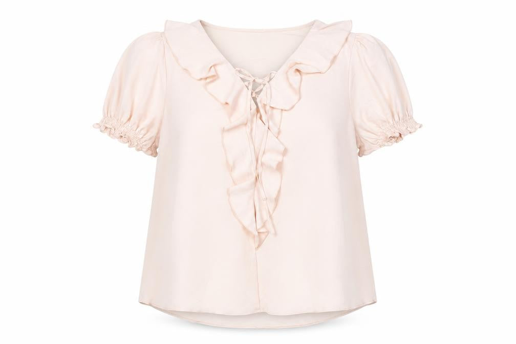 Front view of Friends Like These Women's Pink Blouse, size 22