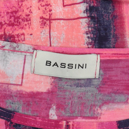 Bassini Women's Pink Geometric Size 14 Top