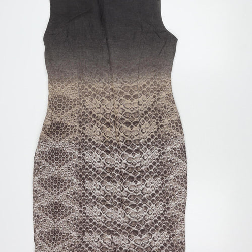 Alexon Women's Brown Animal Print Sleeveless Dress