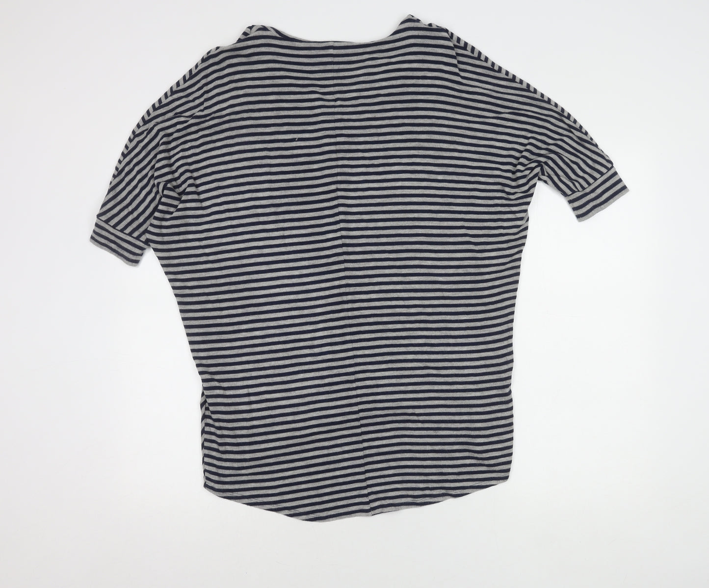 Phase Eight Blue Striped Top, Size 12, V-Neck, Women's