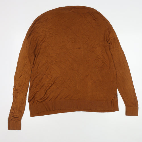 H&M Men's Brown Pullover Jumper, L, Crew Neck