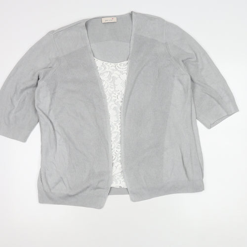 Marks and Spencer Women's Silver Cardigan Size 22