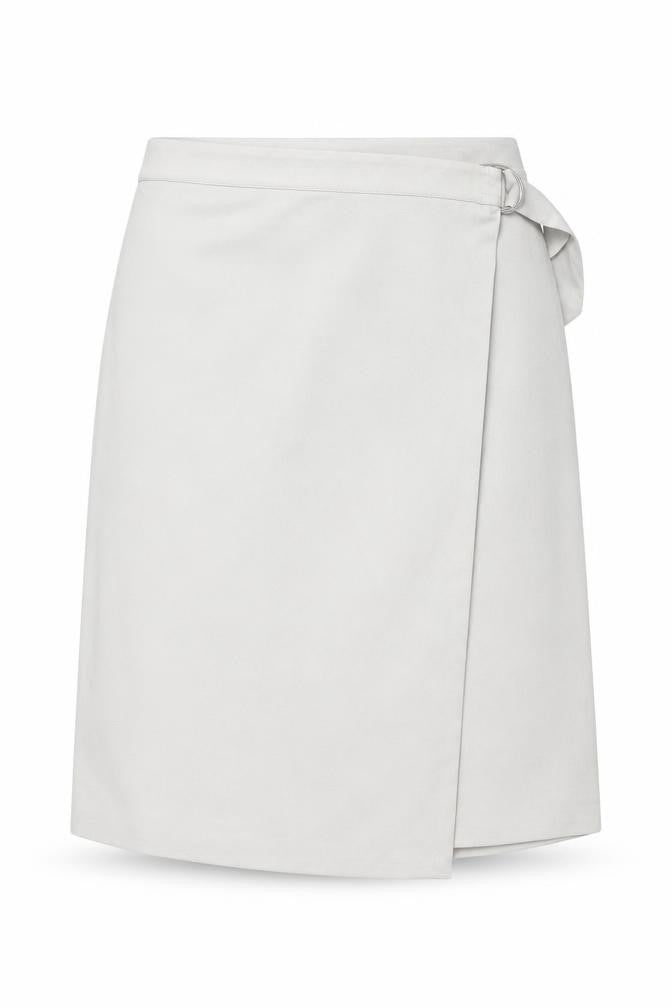 Front view of Marks & Spencer Women's Grey Polyester Skirt, size 12