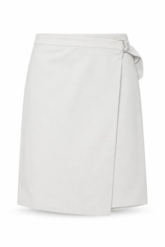 Front view of Marks & Spencer Women's Grey Polyester Skirt, size 12