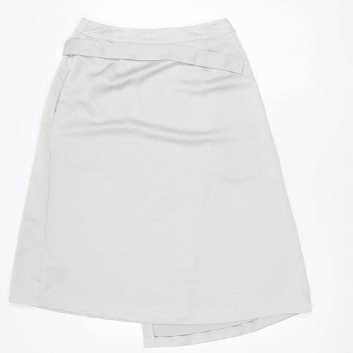 Marks and Spencer Women's Grey Polyester Skirt Size 12