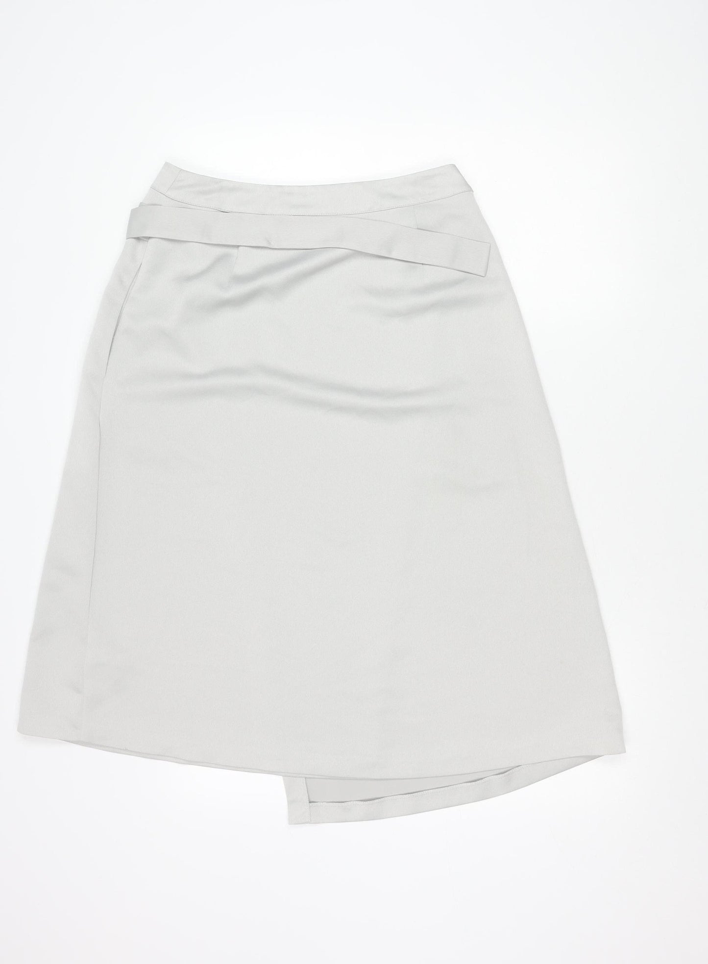 Marks and Spencer Women's Grey Polyester Skirt Size 12