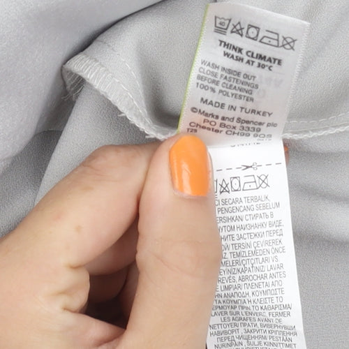 Marks and Spencer Women's Grey Polyester Skirt Size 12