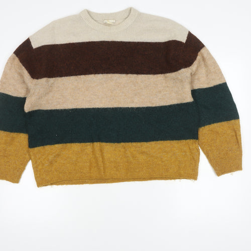 H&M Men's Multicoloured XS Pullover Jumper - Striped