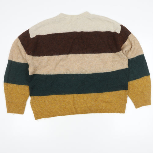 H&M Men's Multicoloured XS Pullover Jumper - Striped