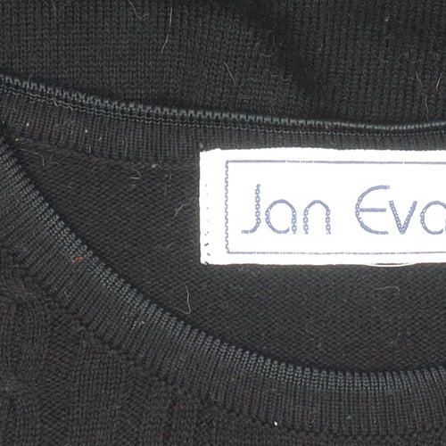 Jan Eva Women's Black Cable-Knit Jumper L